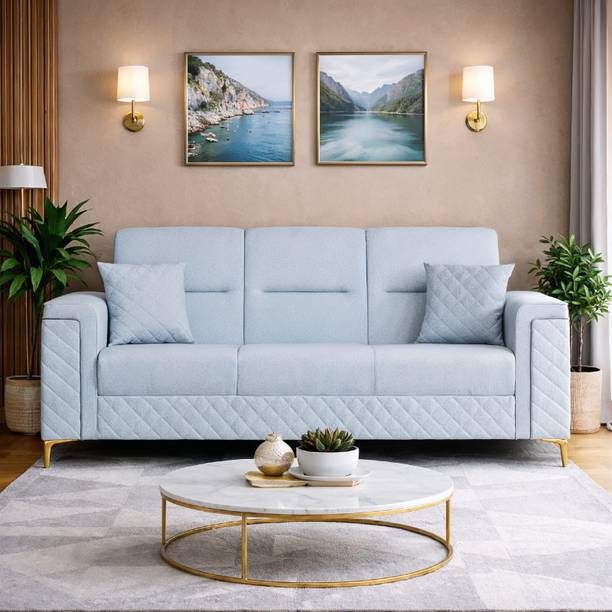 Centuary Velveteen Living Room Sofa Suede Water Resistant Fabric 3 Seater  Sofa