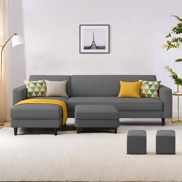 Casaliving Moris LHS Fabric 8 Seater  Sofa