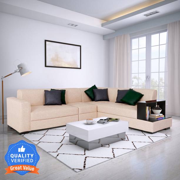 Flipkart Perfect Homes Conwy L Shape RHS Leatherette 6 Seater  Sofa