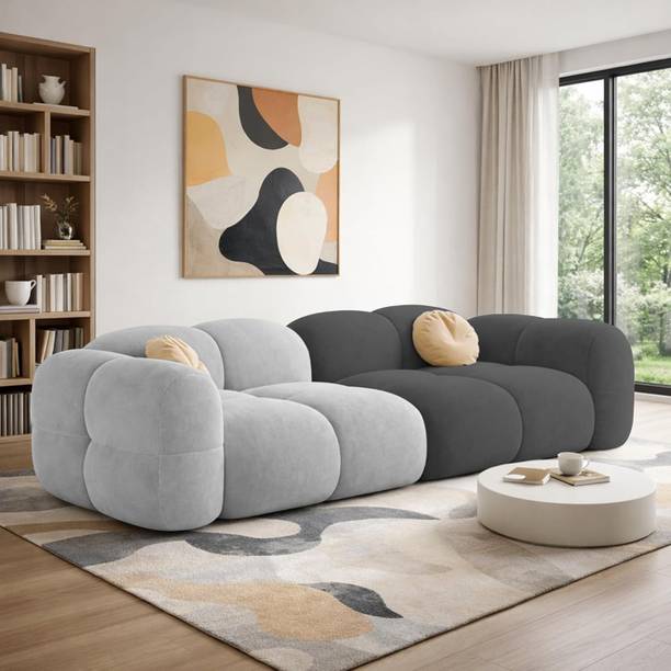 Udaari Modern Fabric 3 Seater Sofa Plush Comfortable Couch Living Room Home Furniture Fabric 3 Seater  Sofa