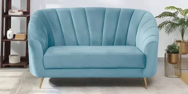 idf collective Stylish Frame | Elegant Couch for Living Room, Lounge & Office | Premium Seating Fabric 2 Seater  Sofa