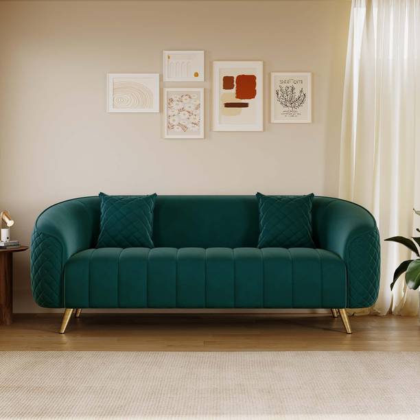 RM HOME Irina Premium Fab HR Foam Modern Design Soft Seating Ultimate Comfort Fabric 3 Seater  Sofa