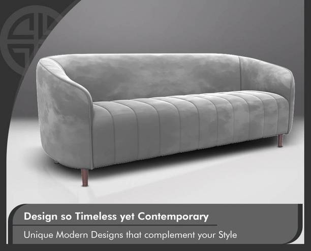 KANUWOOD Fabric 3 Seater  Sofa