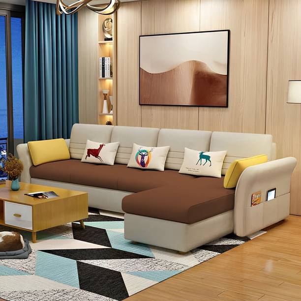 Casaliving Asser Fabric 6 Seater  Sofa