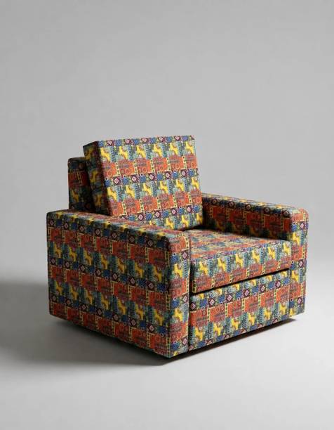 Flipkart Perfect Homes Rajasthani Block Printed 1 Seater Sofa For Home Office Hotel Living Room Fabric 1 Seater Sofa
