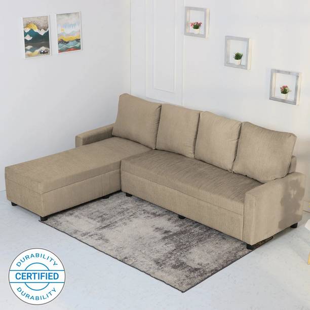 Flipkart Perfect Homes Porto L Shape Fabric 6 Seater  Sofa