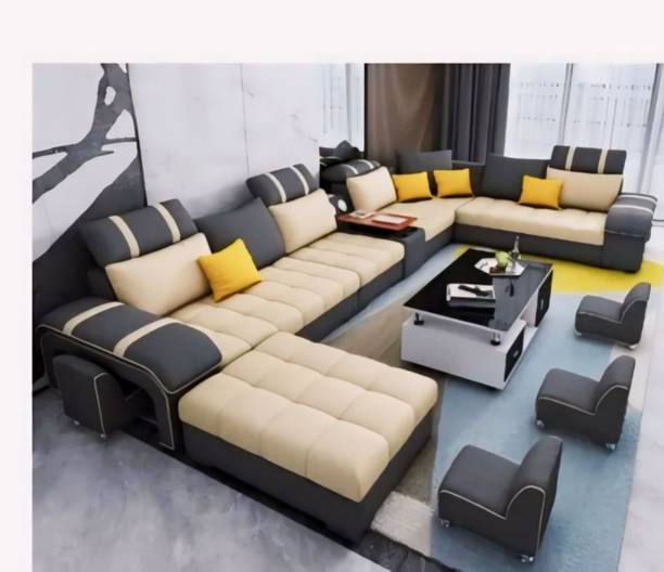 Torque Galster U Shape Fabric 9 Seater  Sofa