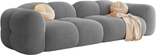 bloo mart Modern 3 Seater Sofa Set for Living Room - Gray Fabric 3 Seater Sofa