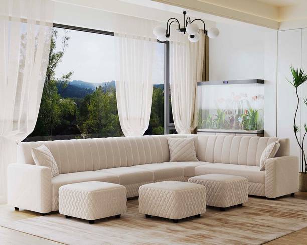 RM HOME Oliver Fabric 10 Seater  Sofa