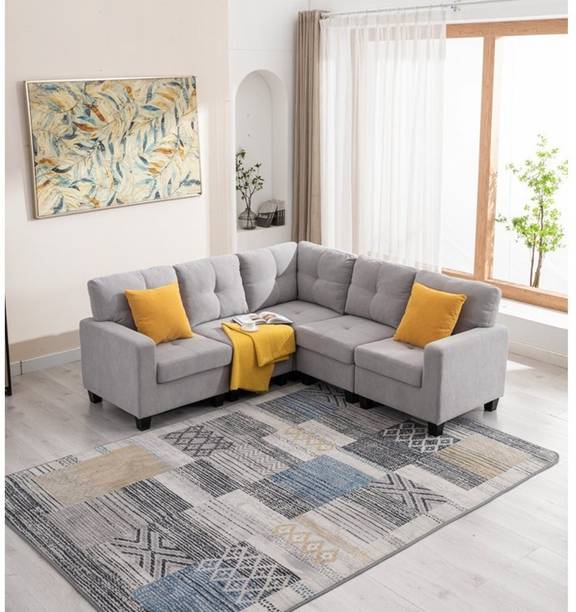 Apostate Earlena 5 Seater L shaped Sectional Sofa For Living Room Fabric 5 Seater  Sofa