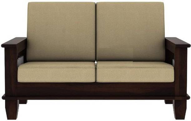 Utkarsh Premium Sheesham Wooden 2-Seater Sofa for Living Room Fabric 2 Seater  Sofa