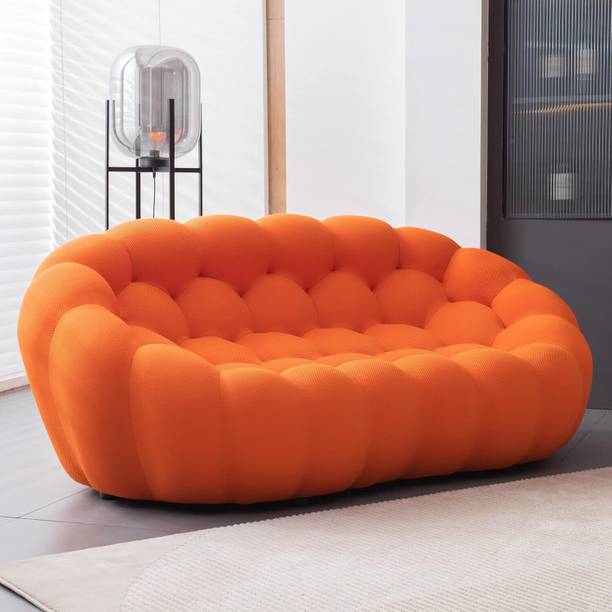 Soul Light Art WOODEN BUBBLE SOFA FO0R LIVING ROOM ,63" length Modern Bubble Floor Couch Fabric Fabric 2 Seater  Sofa