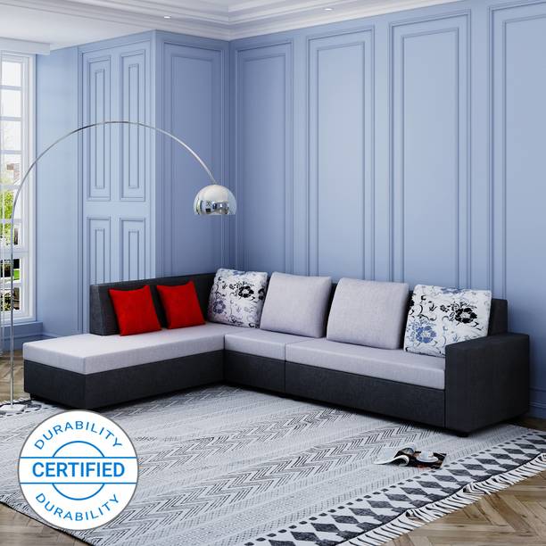 Bharat Lifestyle Nano Fabric 6 Seater  Sofa