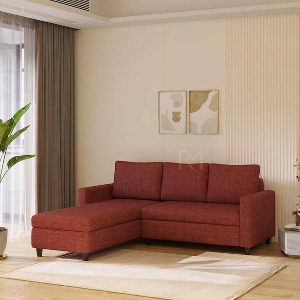 RM HOME Megun RHS Molfino Seat & Pillow washable Fabric 5 Seater  Sofa