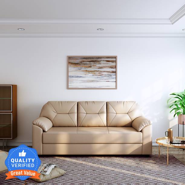 Flipkart Perfect Homes Maria Leatherette 3 Seater  Sofa