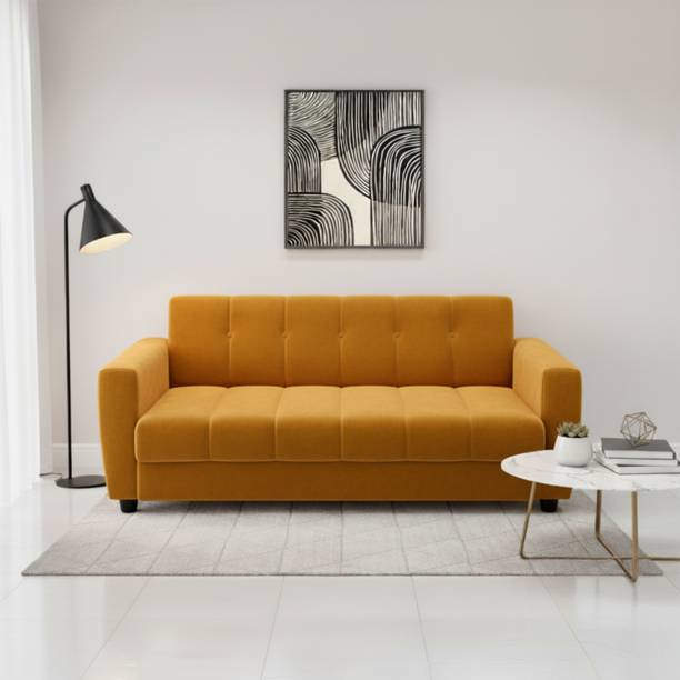 Wood Empire Premium Quality Sofa For LivingRomm ll Homell Office Fabric 3 Seater  Sofa