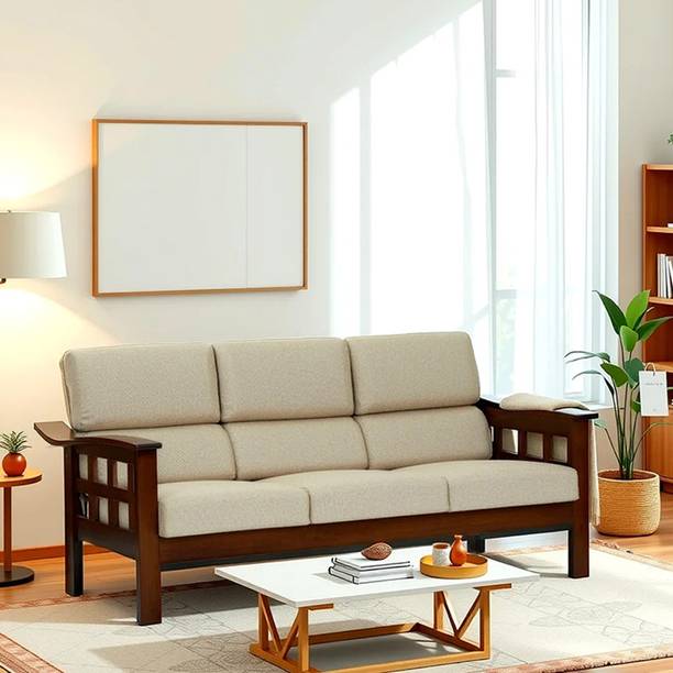 RoyalOak Royaloak Sepang Fabric 3 Seater  Sofa