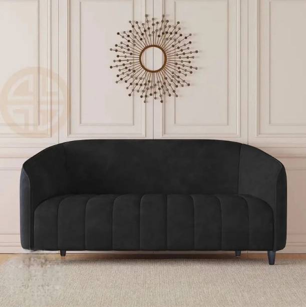 CARLTON LONDON Olivia Black Fabric 2 Seater  Sofa