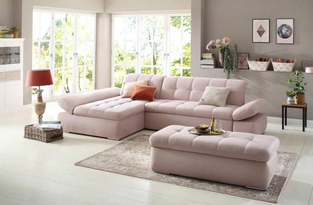 fabrique Elementra L Shape RHS Fabric 5 Seater  Sofa