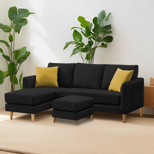 Casaliving Martin With Ottomon Fabric 4 Seater  Sofa