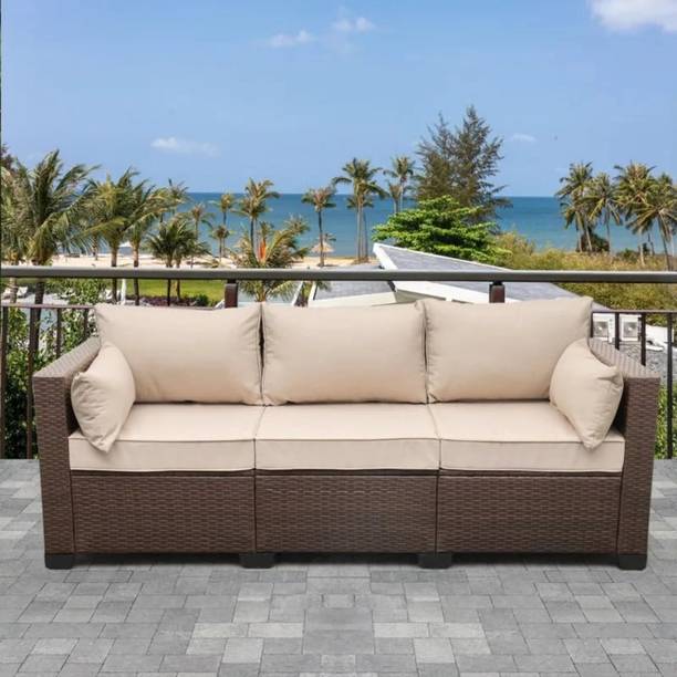 DEVOKO Fabric 3 Seater  Sofa