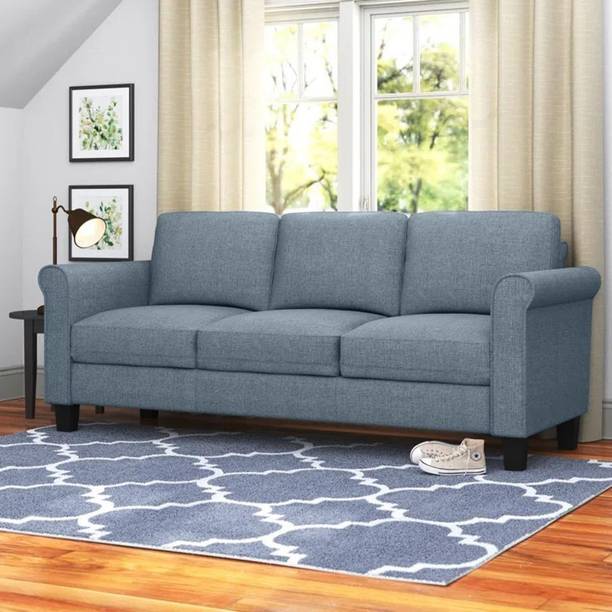 Comfort Couch Aaric 3 Seater Fabric Upholstery Sofa for Living Room Fabric 3 Seater  Sofa