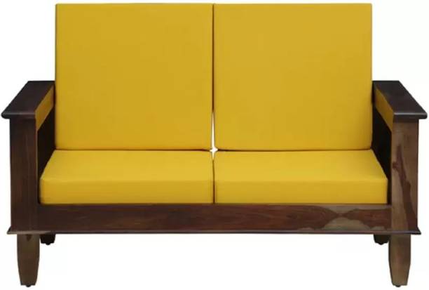 Craftvelly Premium Quality Sheesham Wood Sofa For Living Room /Bed Room/Office Fabric 2 Seater  Sofa