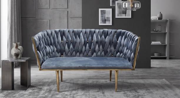 themerchantstore Designer metal frame sofa for home,lobby,restaurant,event,villa Fabric 2 Seater  Sofa