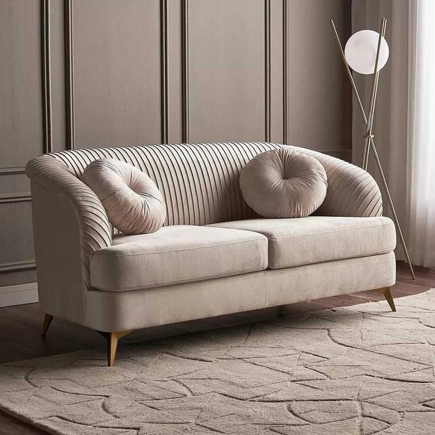 Soul Light Art Velvet Fabric 2 Seater  Sofa