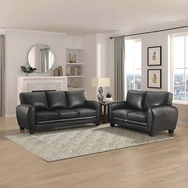 Homeify Adan 5 Seater 2+3 Seater Faux Leather Sofa Set Leatherette 5 Seater  Sofa