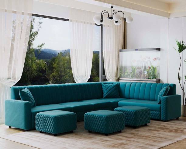 RM HOME Oliver Fabric 10 Seater  Sofa