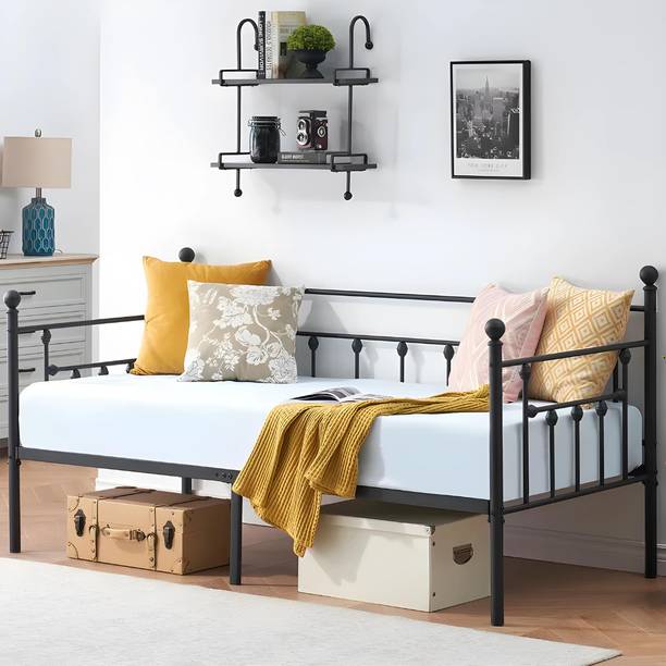 Vibrant Interior CALLA BLACK 6X2 Fabric 3 Seater  Sofa