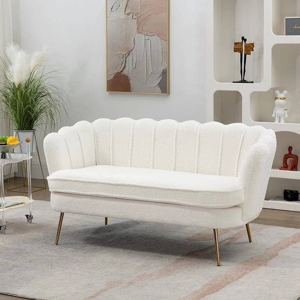 Soul Light Art 59" Wide Modern Small Sofa Small Mini Room Couch Two-Seater Fabric 2 Seater  Sofa