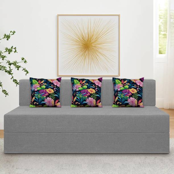 Flipkart Perfect Homes 5X6-FOLDABLE SOFA CUM BED Fabric 3 Seater  Sofa