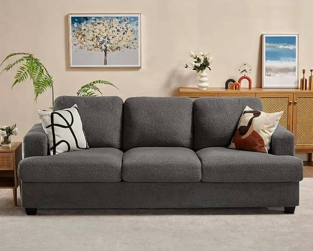 Homeify Carlos 3 Seater Fabric Sofa for Living Room Fabric 3 Seater  Sofa