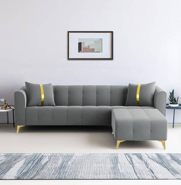 LSI INTERIOR LSI LUXURY L SHAPE Fabric 5 Seater  Sofa