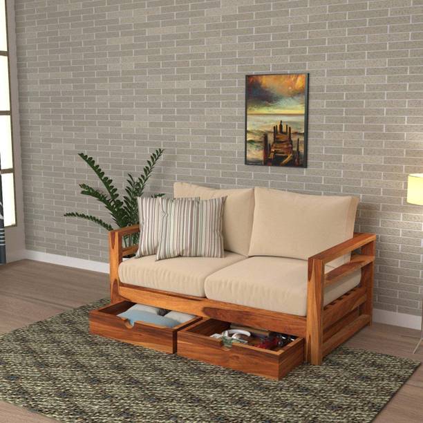 Rask Wood Wood Sofa Fabric 2 Seater  Sofa