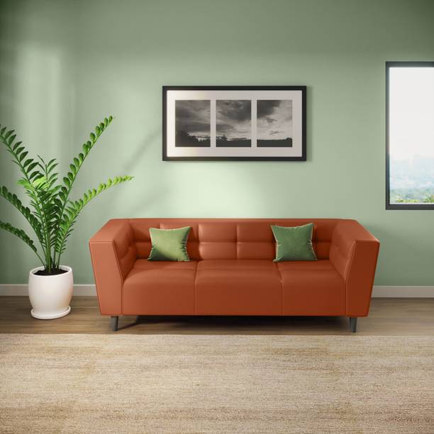 Godrej Interio Suez with Armrests Leatherette 3 Seater  Sofa