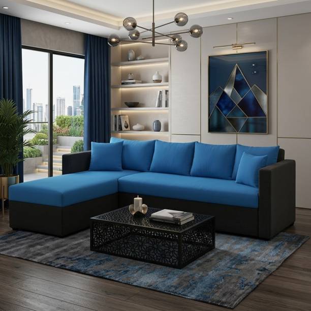 Flipkart Perfect Homes Premium Quality L Shape LHS Velvet Fabric 6 Seater  Sofa