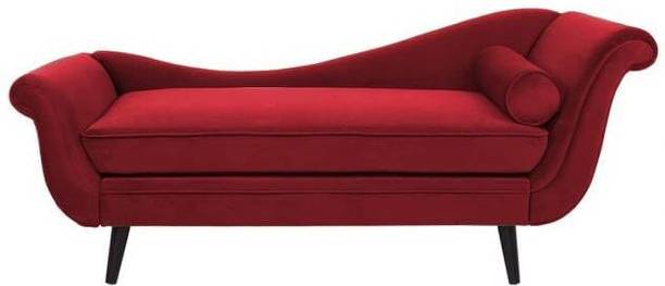 India wood mart Wooden 2-Seater Settee Sofa Diwan Chase Lounge for Your Loving Space Maroon Half-leather 3 Seater  Sofa