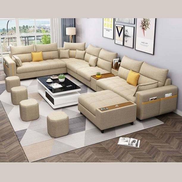 WAKESURE Premium Quality Leather Leatherette 12 Seater  Sofa