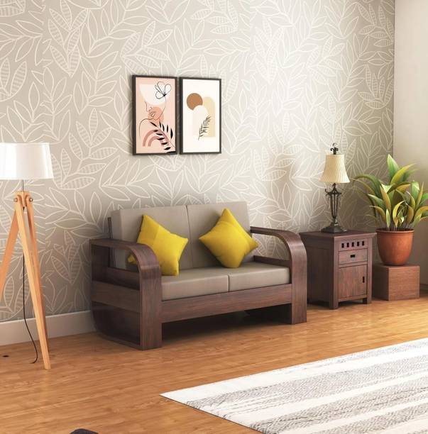 Ganpati Arts Sheesham Wood 2 Seater Sofa For Living Room/Wooden 2 Seater Sofa Fabric 2 Seater  Sofa