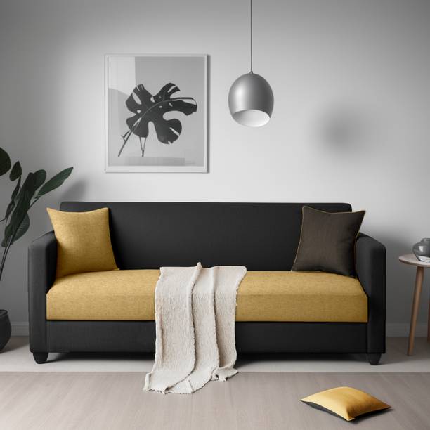 Trevi Riya Solid Wood Premium Fabric 3 Seater  Sofa