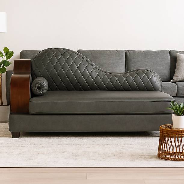 HARGHARKHUSHI Leather 3 Seater  Sofa