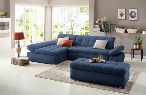 fabrique Elementra L Shape RHS Fabric 5 Seater  Sofa