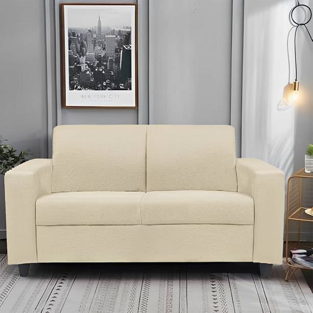 Carftjar Fully Upholstered Two Seater Sofa For Living Room , Bed Room , Office , Cafe Fabric 2 Seater  Sofa