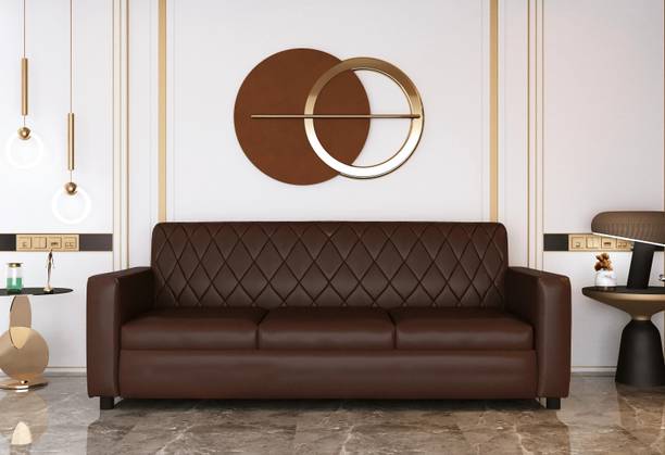 Flipkart Perfect Homes Lotus Leatherette 3 Seater  Sofa