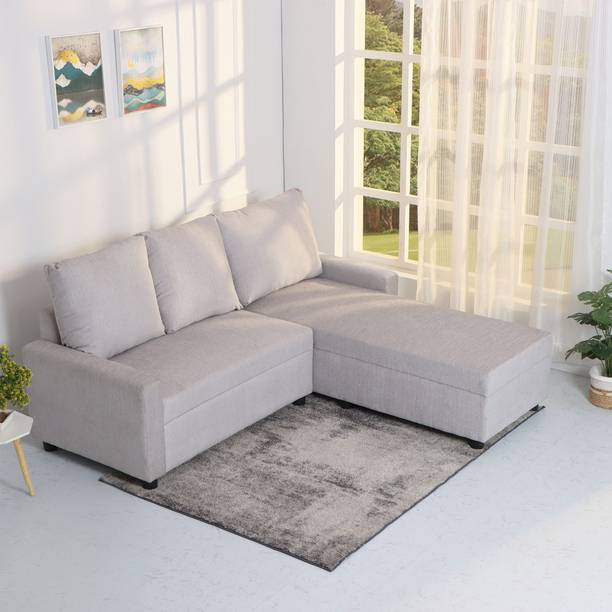 Flipkart Perfect Homes Porto L Shape Fabric 5 Seater  Sofa