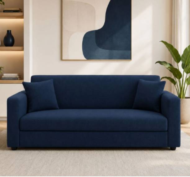 KS WOOD Premium Quality Jute Fabric 3 Seater Sofa Fabric 3 Seater  Sofa