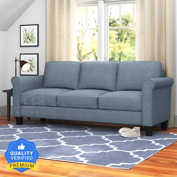 Homeify Emory 3 Seater Fabric Sofa for Living Room Fabric 3 Seater  Sofa